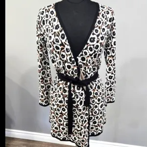 🐢 Diane Von Furstenberg for Target DVF V-Neck Neutral Poppy Wrap Sweater. XXS