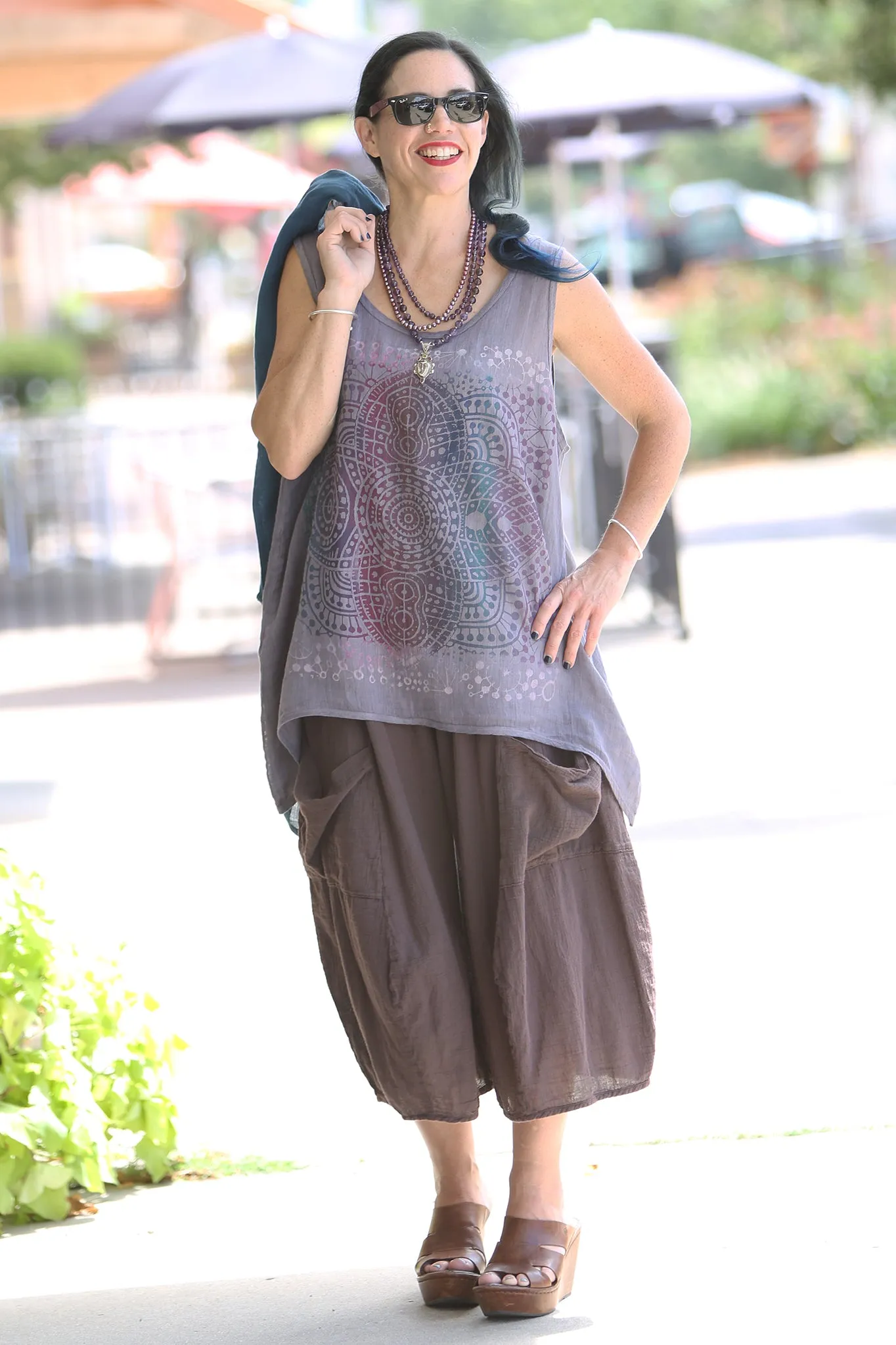 1196 Linen Tank Smoky Amethyst-P