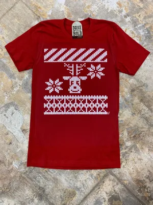 1450 Christmas Sweater Reindeer Tee