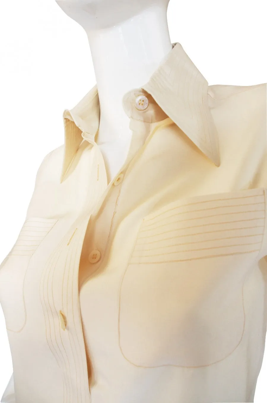 1970s Top Stitch Silk Valentino Top