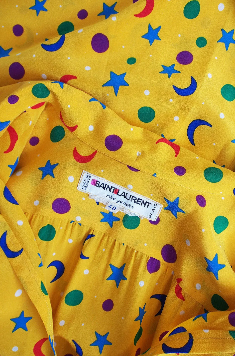 1979 Stars & Moons YSL Silk Shirt