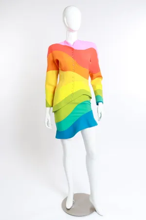 1990 S/S 'Arc En Ciel' Rainbow Jacket & Skirt Suit