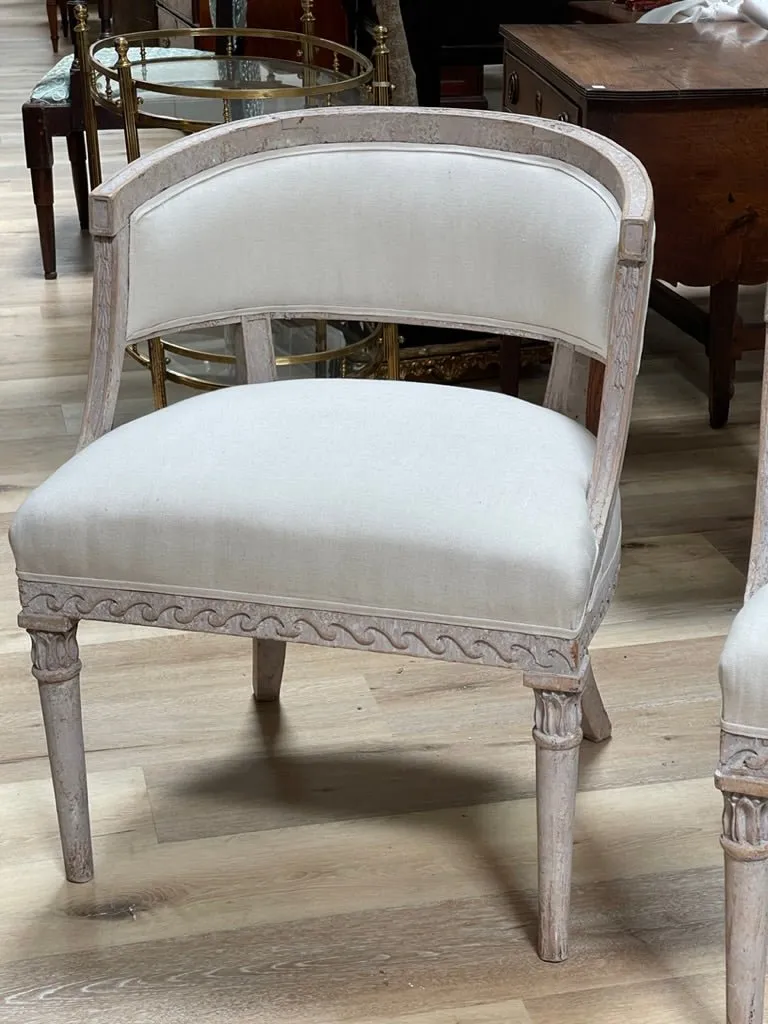 19th Century Pair of Swedish Barrel Back Chairs