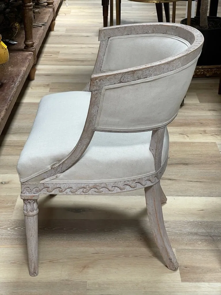 19th Century Pair of Swedish Barrel Back Chairs