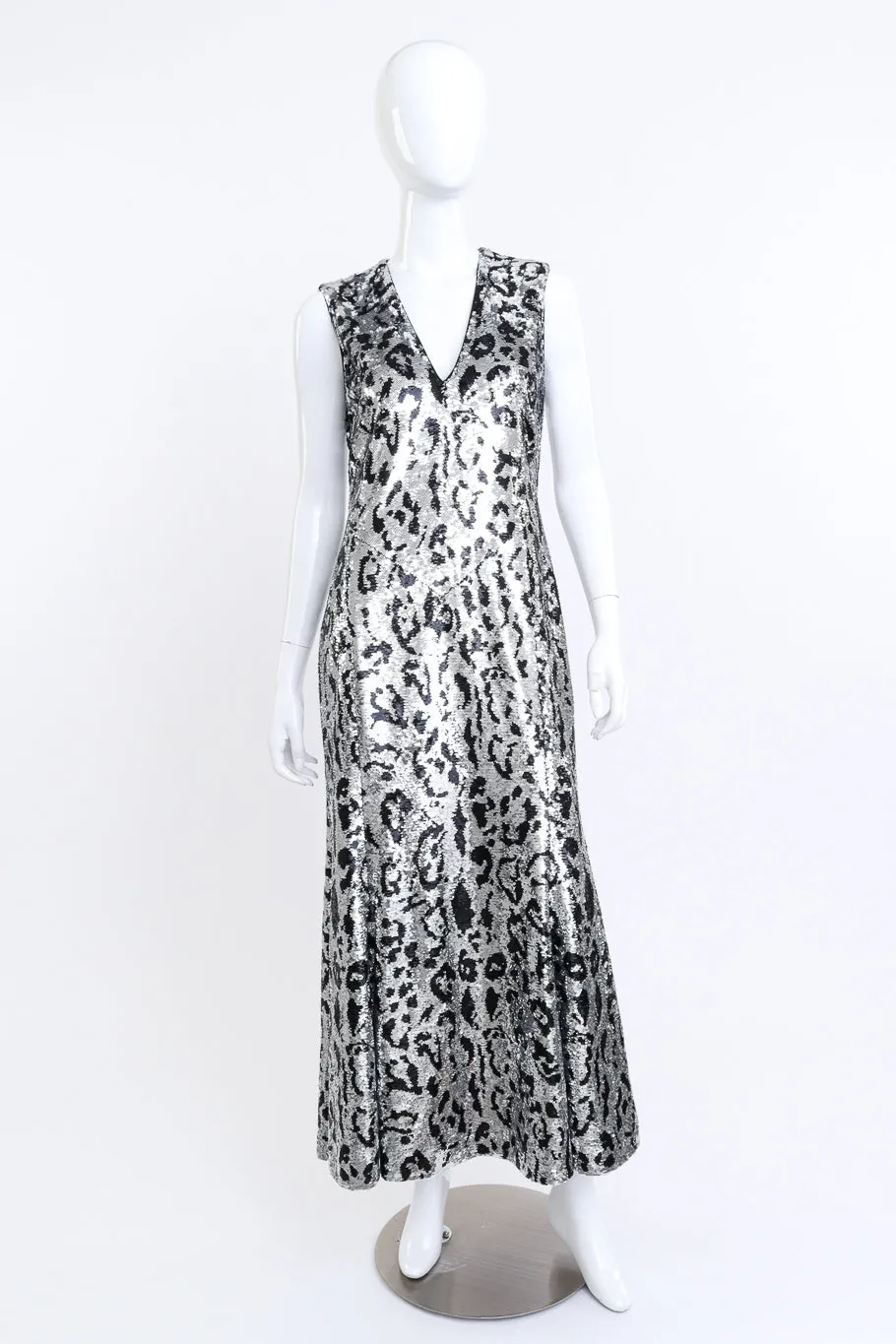 2016 Resort Collection Snow Leopard Sequin Gown