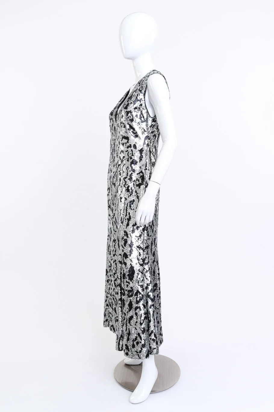 2016 Resort Collection Snow Leopard Sequin Gown