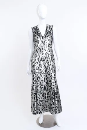 2016 Resort Collection Snow Leopard Sequin Gown
