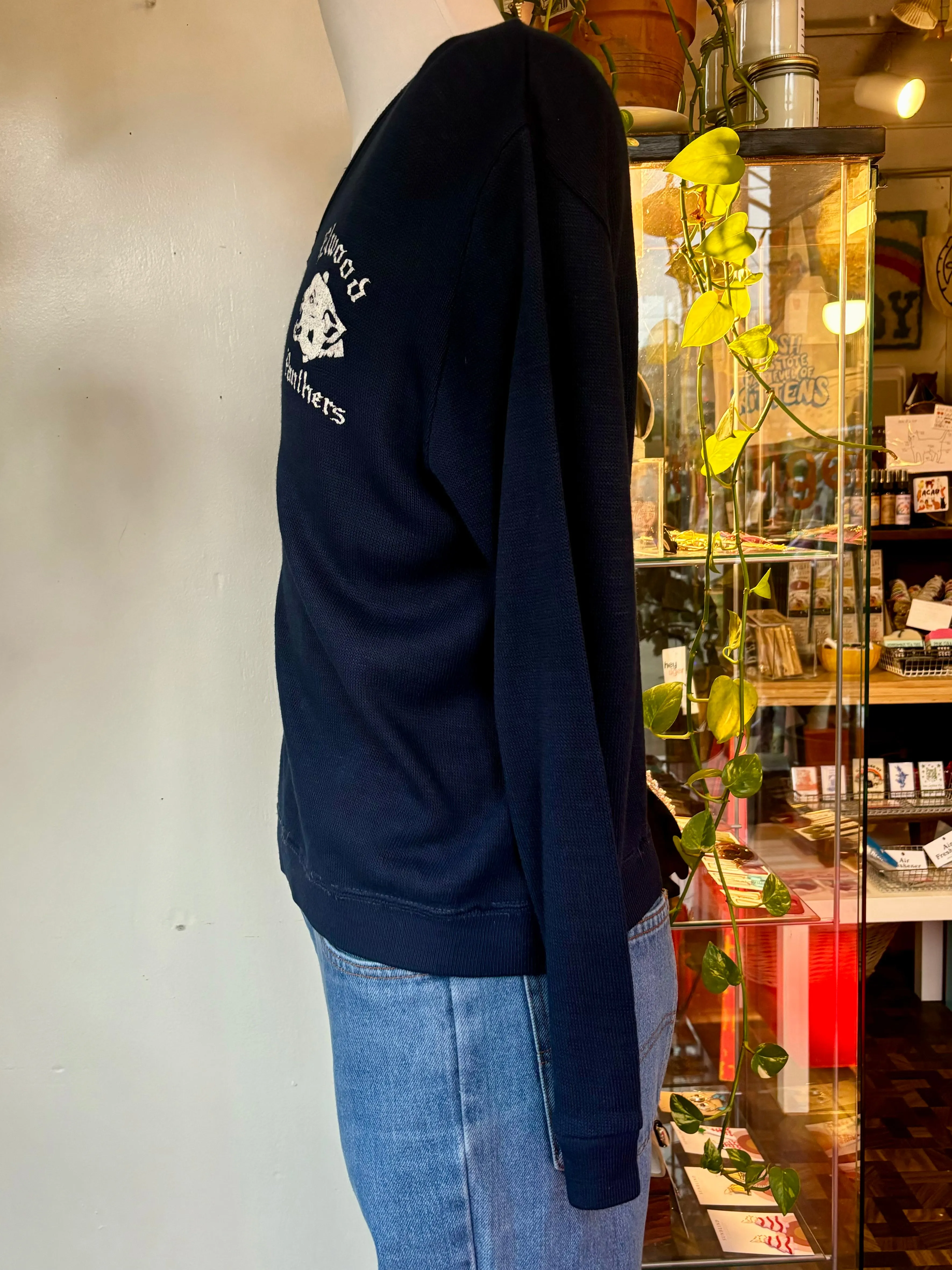50s/60s Elwood Panthers v-neck sweater