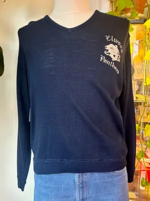 50s/60s Elwood Panthers v-neck sweater