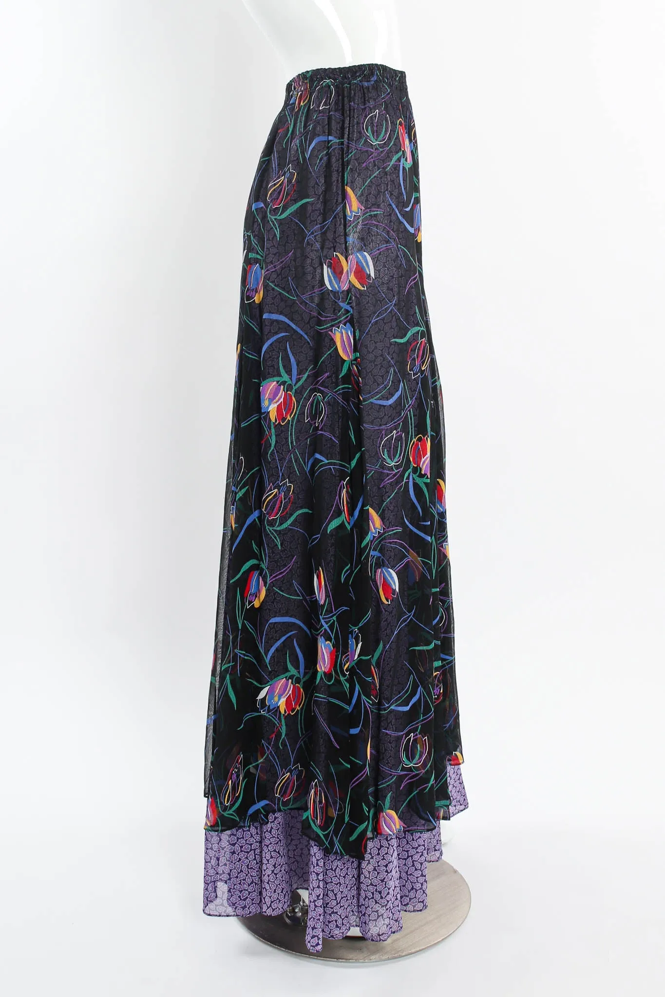 Abstract Tulip Leaf Skirt