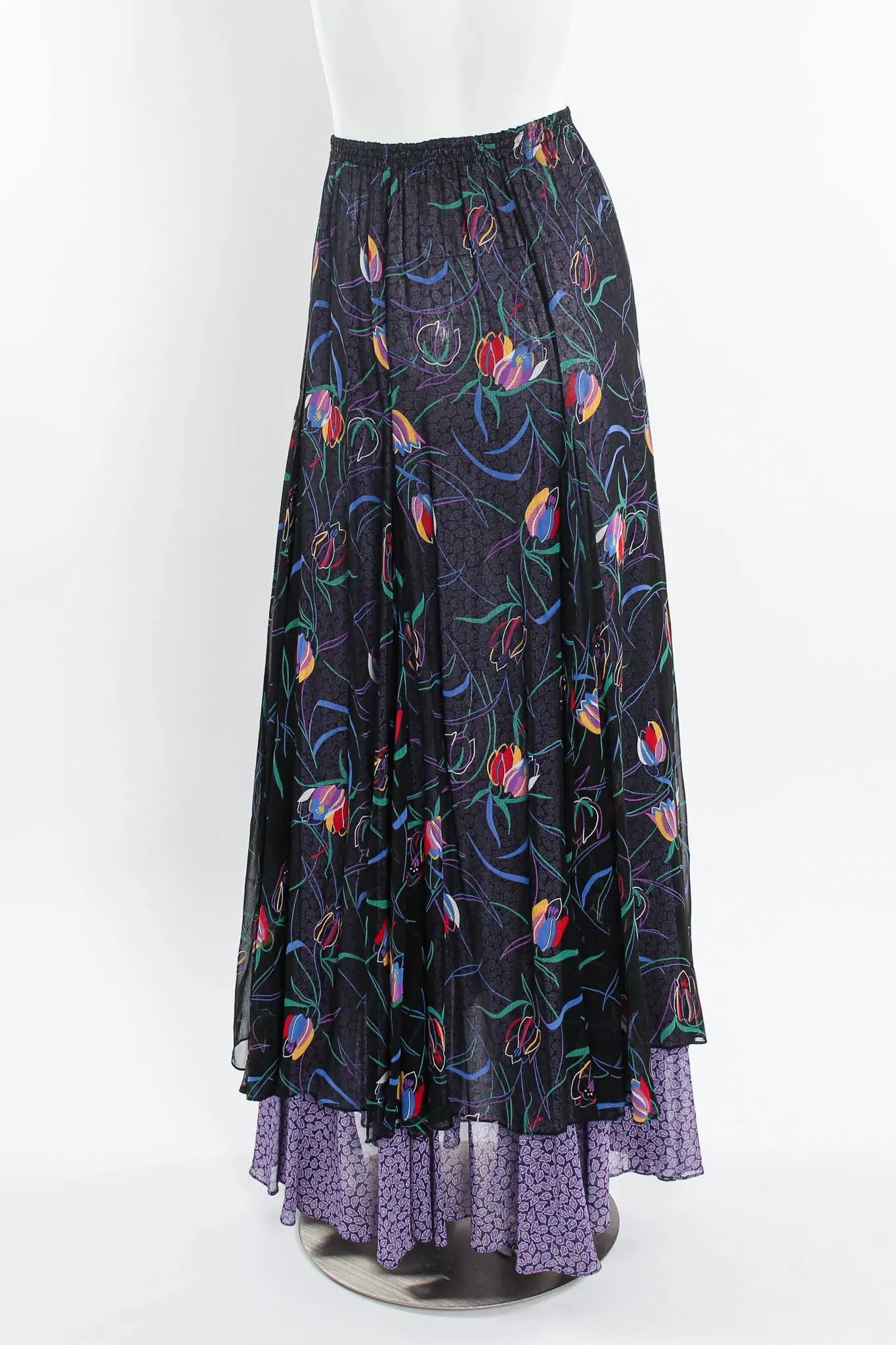 Abstract Tulip Leaf Skirt