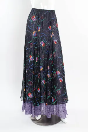 Abstract Tulip Leaf Skirt