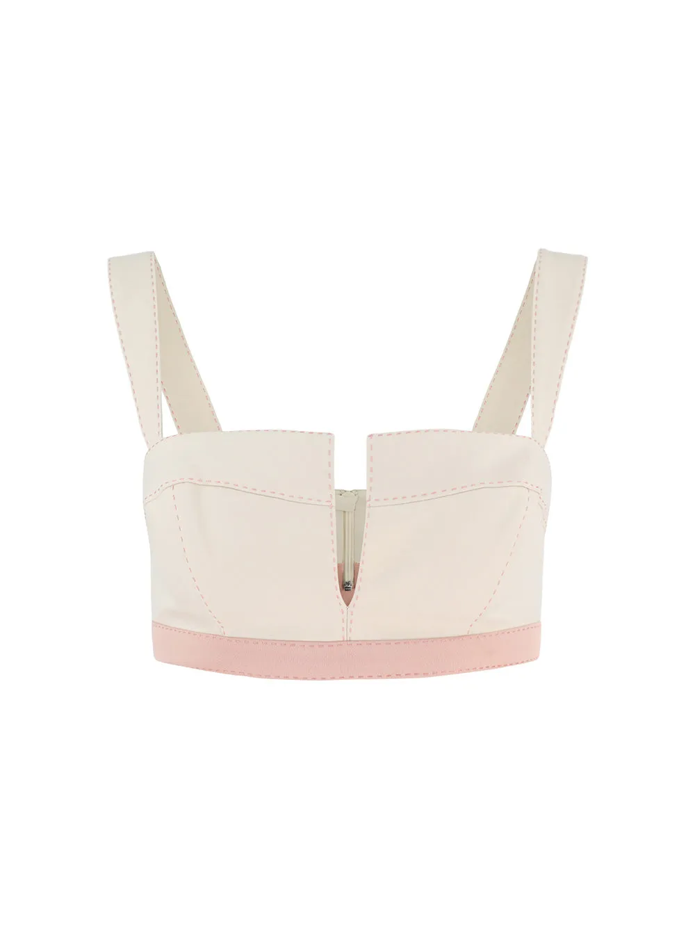 Alexis West Top in Pearl White