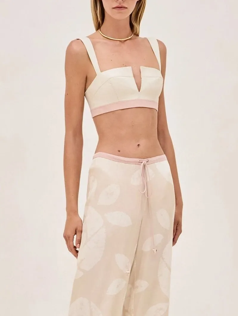 Alexis West Top in Pearl White
