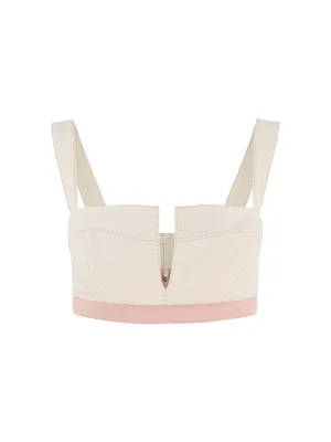 Alexis West Top in Pearl White