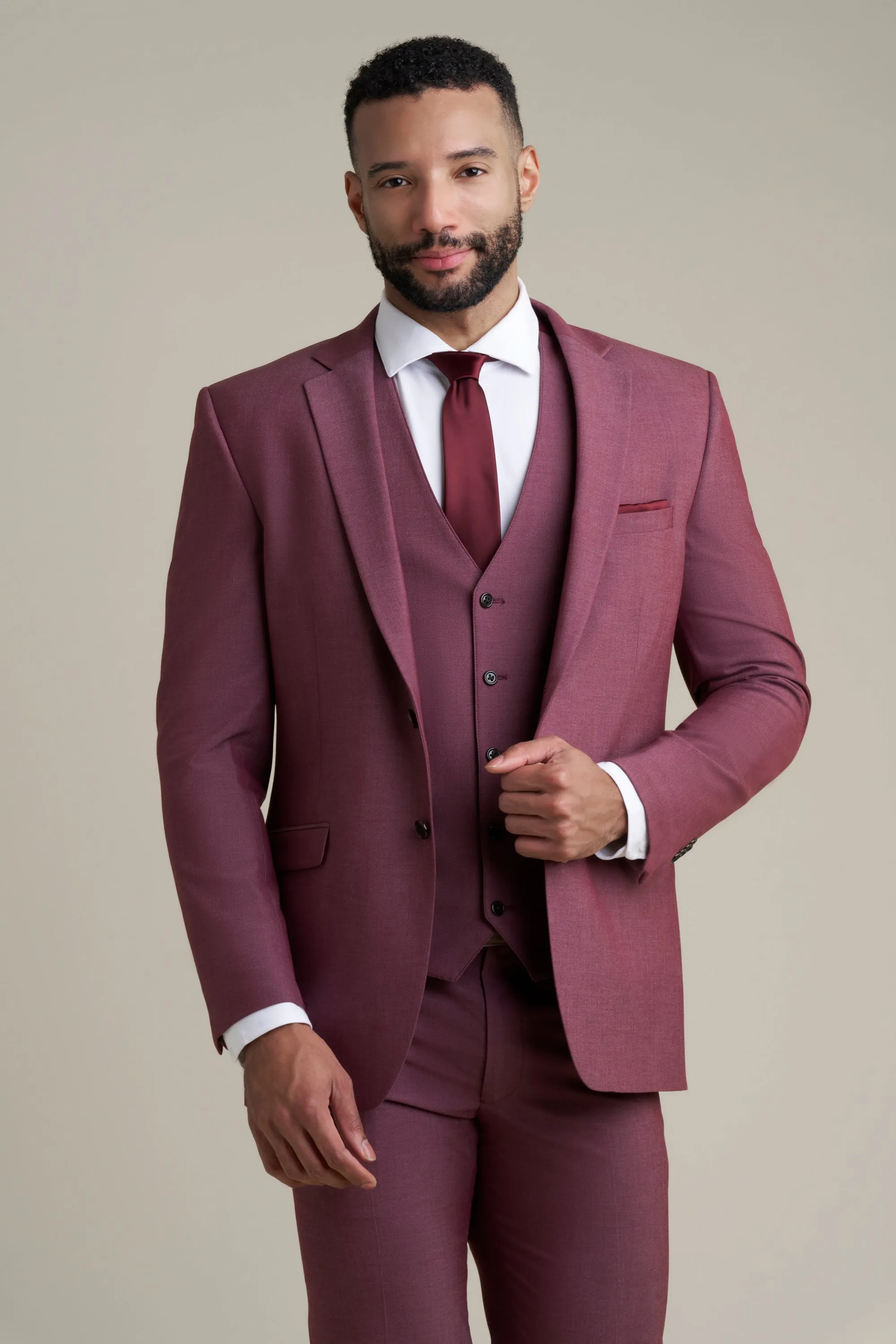 Allure Men Suit - Burgundy