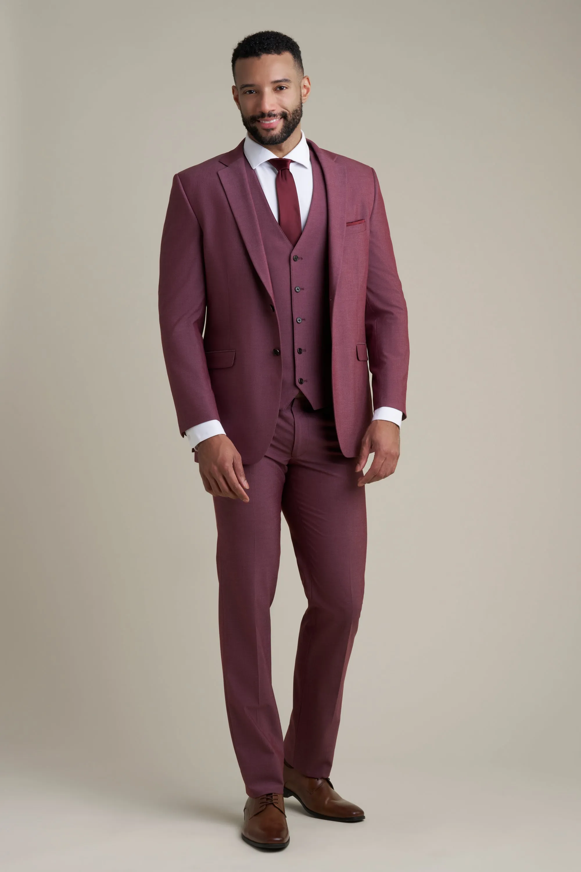 Allure Men Suit - Burgundy
