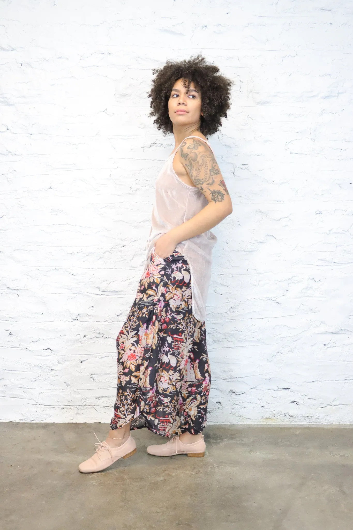 Amano CoLAB Silk Velvet Camisole Top