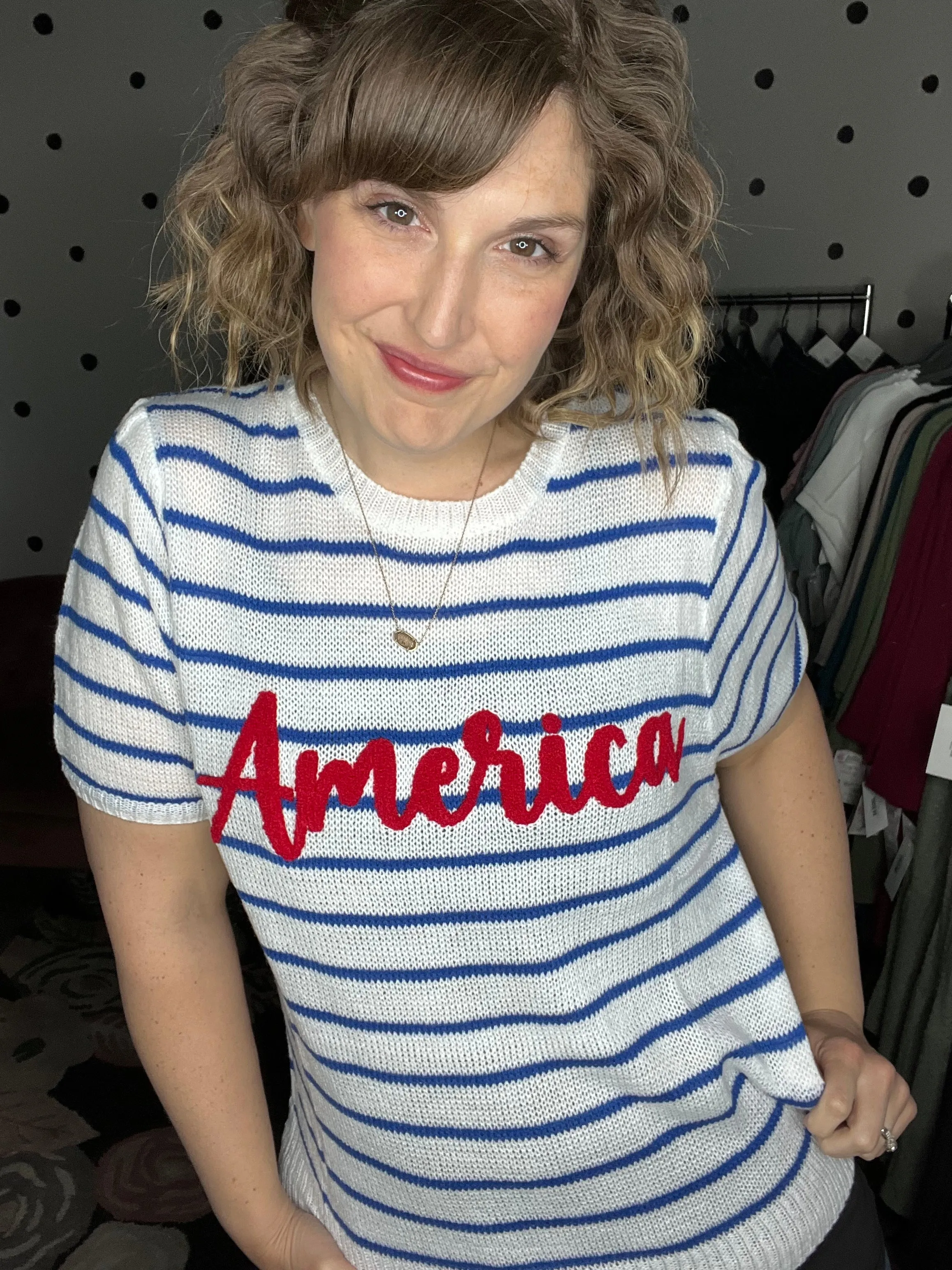 America Short Sleeve Sweater