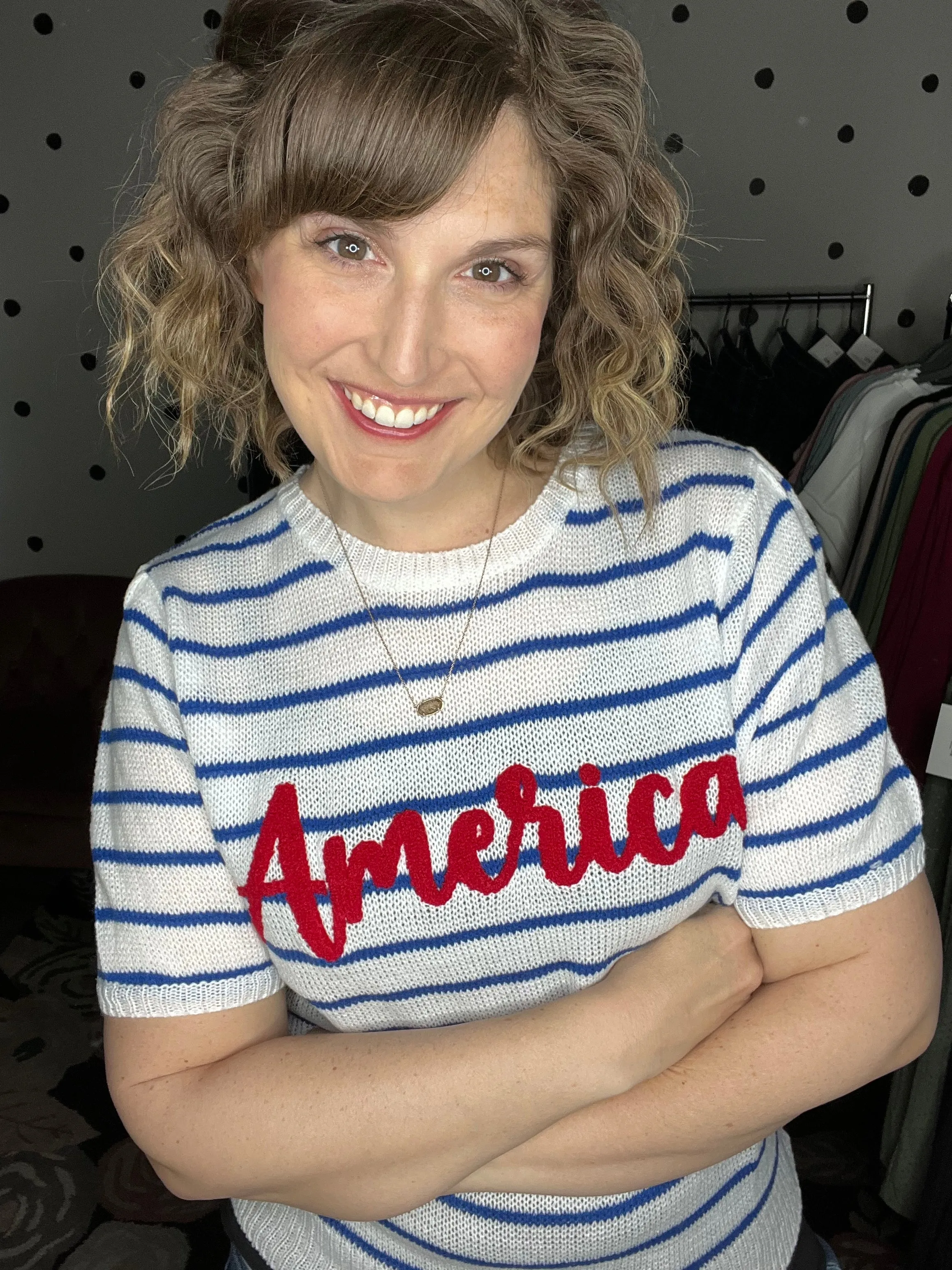 America Short Sleeve Sweater