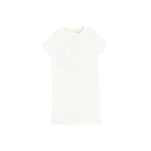 Analogie Short Sleeve Knit Sweater - White