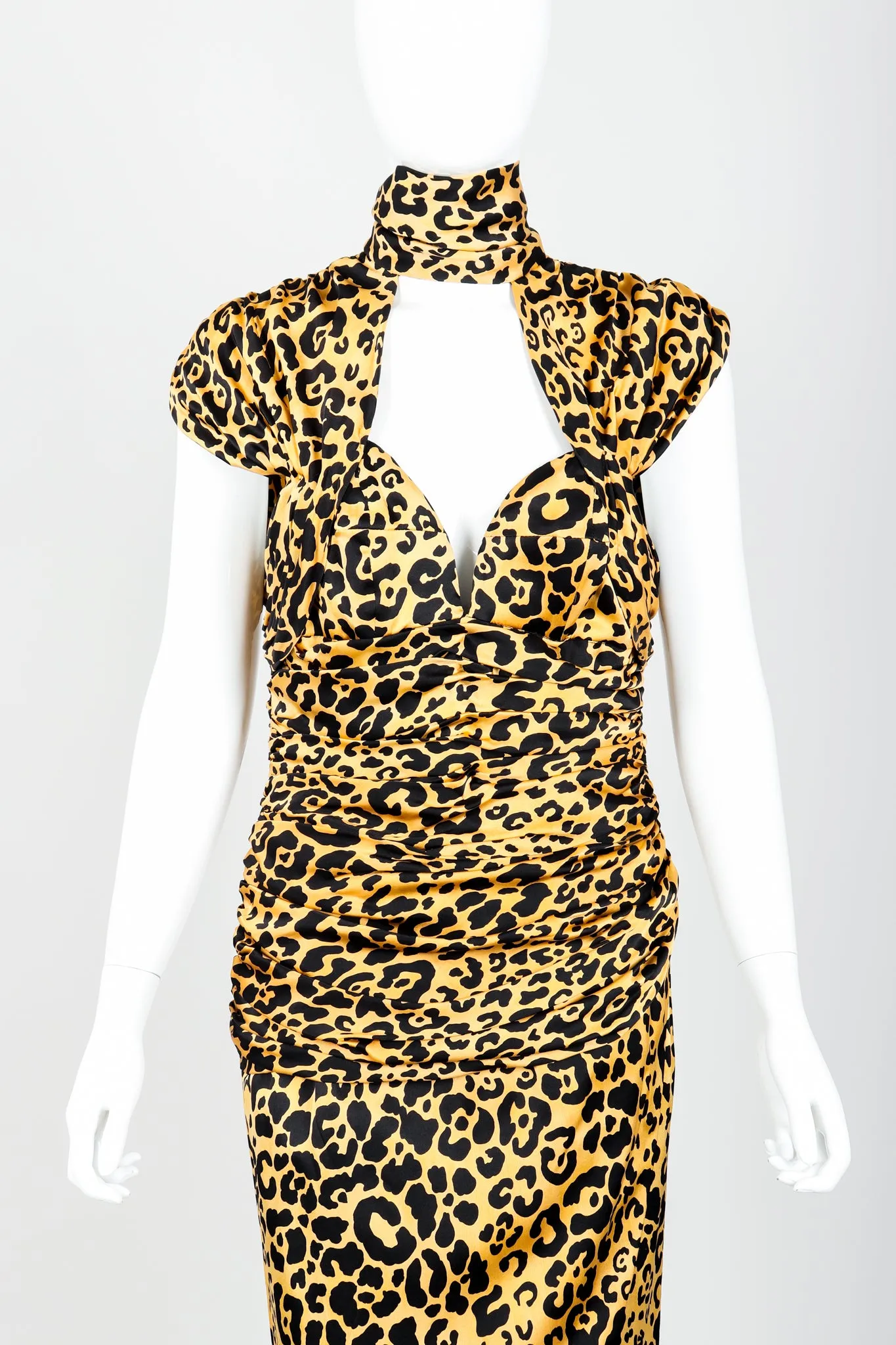 Animal Print Choker Dress