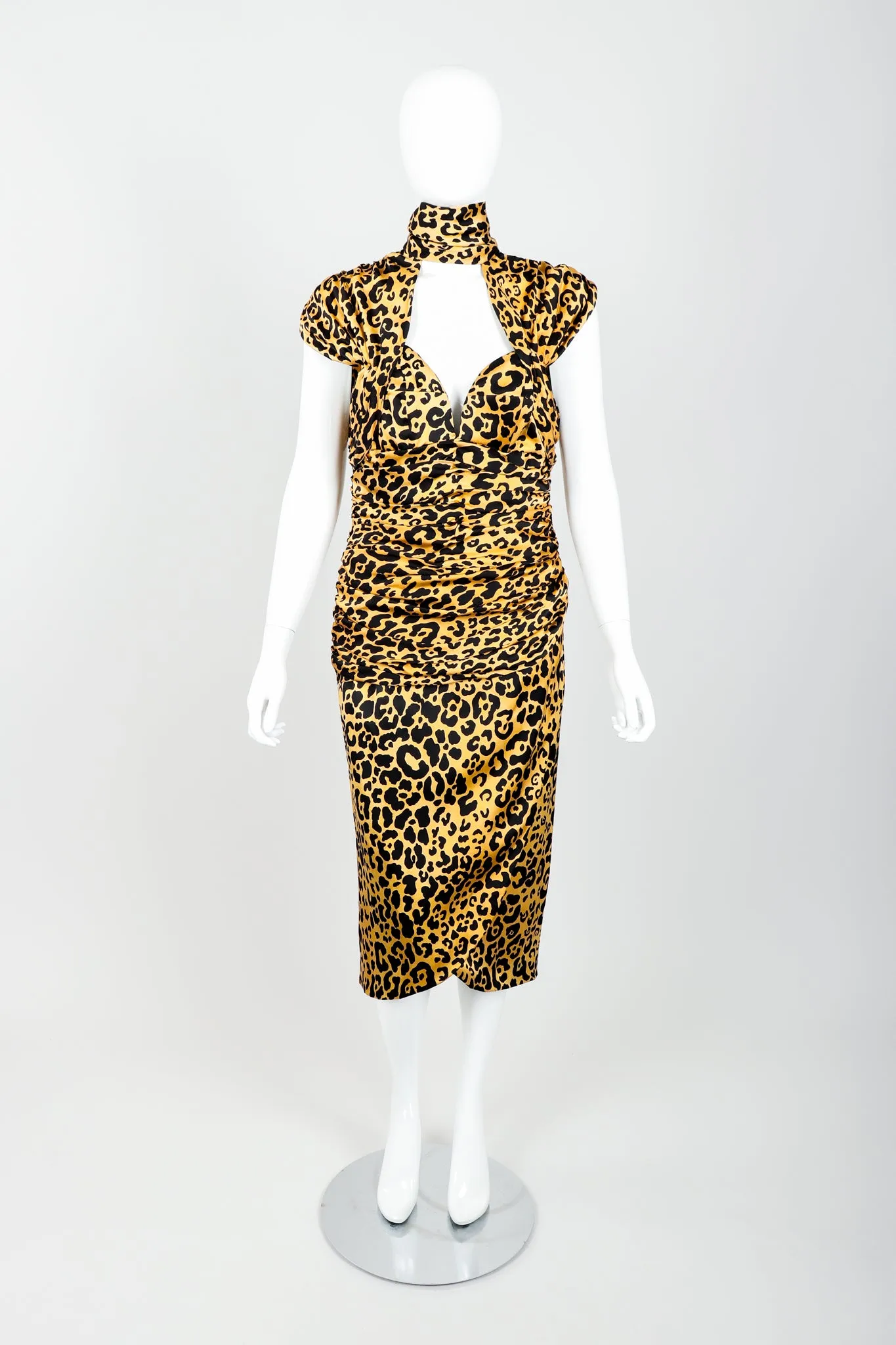 Animal Print Choker Dress