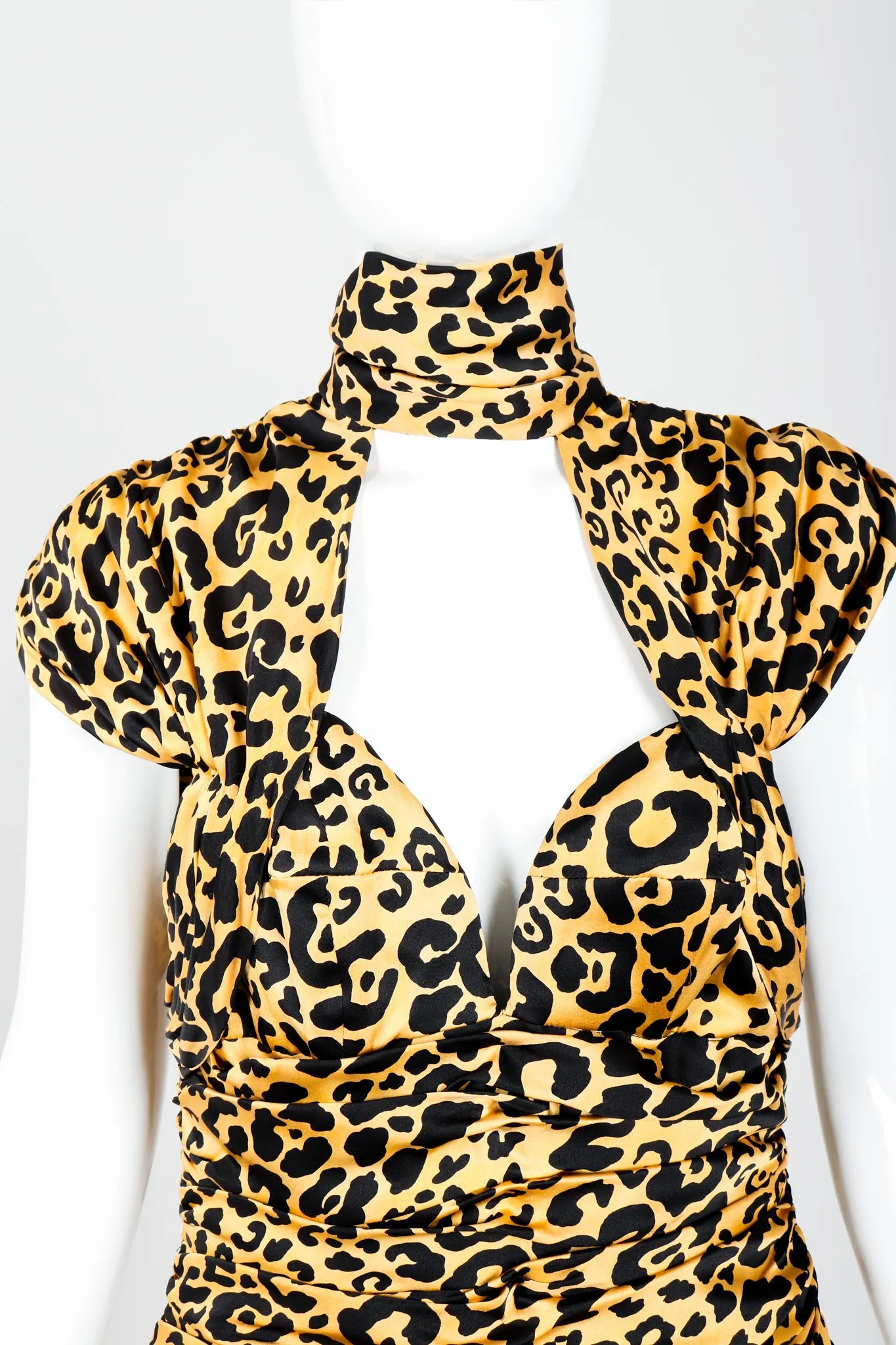 Animal Print Choker Dress