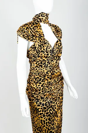 Animal Print Choker Dress