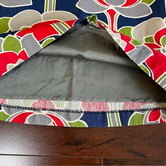 ANTHROPOLOGIE Boden A-Line Lotus Flower Skirt Knee Length Floral Pencil Size 6