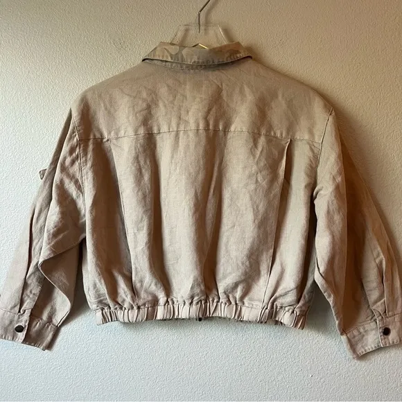 Anthropologie Hei Hei Ronan Camo Linen Cotton Utility Jacket Size XS