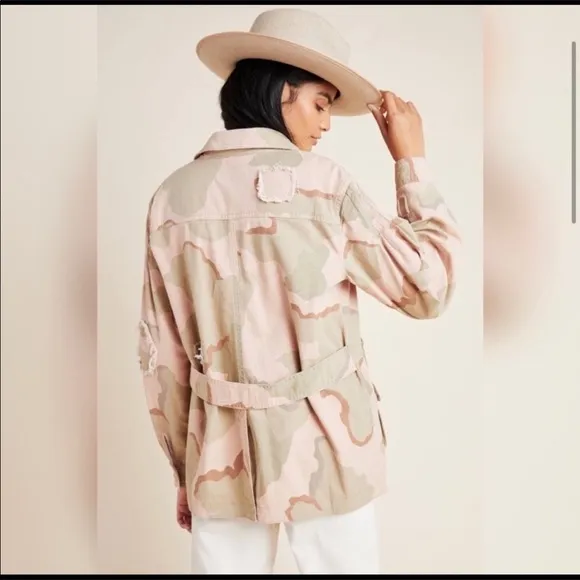 Anthropologie Lida utility camo jacket