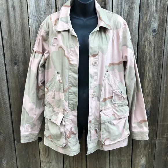 Anthropologie Lida utility camo jacket
