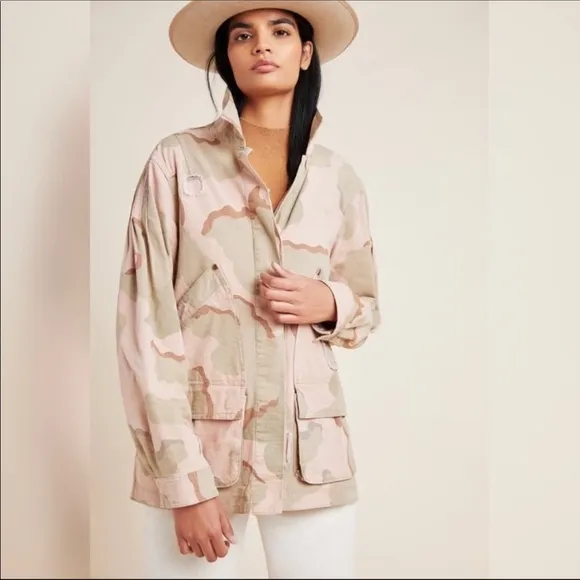 Anthropologie Lida utility camo jacket