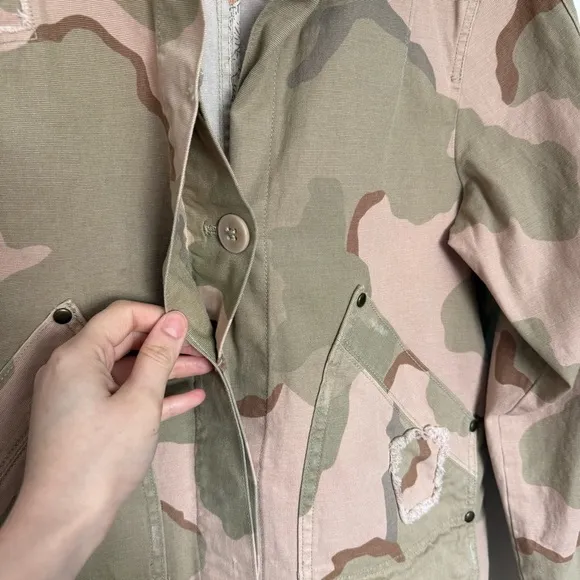 Anthropologie Lida Utility Jacket Light Camo Size XS