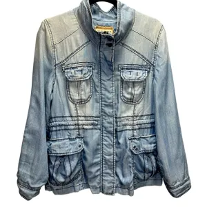 Anthropologie Marrakech Light Denim Utility Jacket Petite Large LP