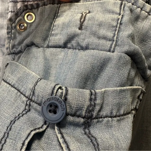 Anthropologie Marrakech Light Denim Utility Jacket Petite Large LP
