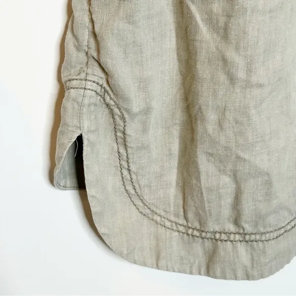 Anthropologie Marrakech Linen Utility Cargo Jacket Medium