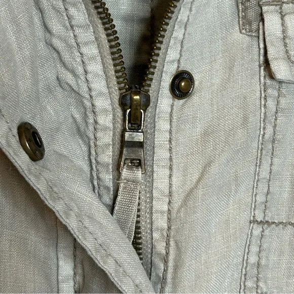 Anthropologie Marrakech Linen Utility Cargo Jacket Medium