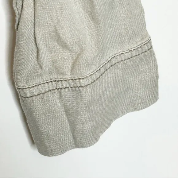 Anthropologie Marrakech Linen Utility Cargo Jacket Medium