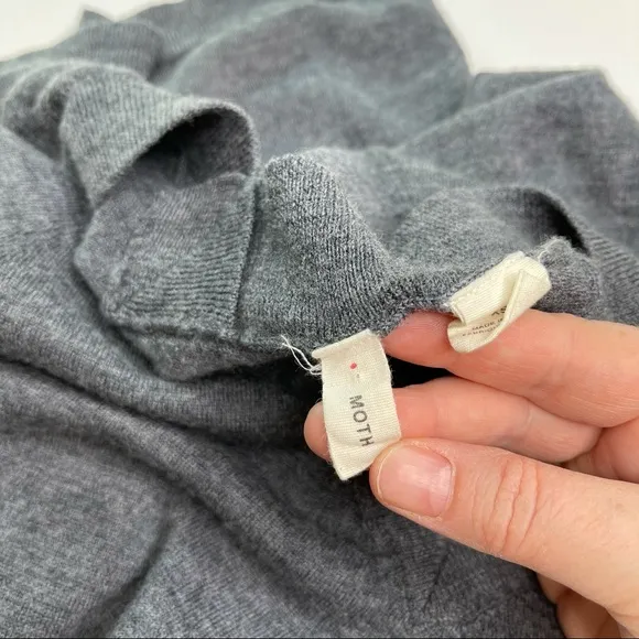 Anthropologie Moth Merino Wool V-Neck Sweater XS