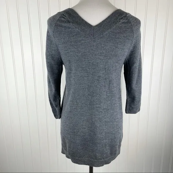 Anthropologie Moth Merino Wool V-Neck Sweater XS