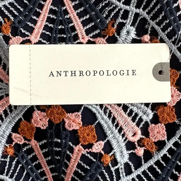 Anthropologie Moulinette Soeurs Svetla Lace Pencil Skirt Navy Size 14 NWT