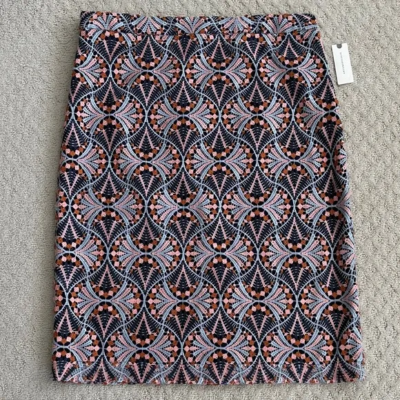 Anthropologie Moulinette Soeurs Svetla Lace Pencil Skirt Navy Size 14 NWT