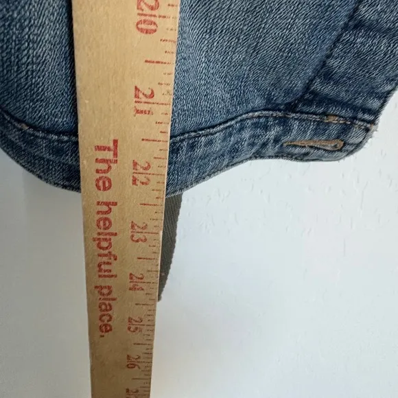 Anthropologie Pilcro Denim Jacket Olive Green Utility Tie Waist Jean Jacket  S