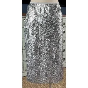 Anthropologie Sequined Fringe Skirt 8