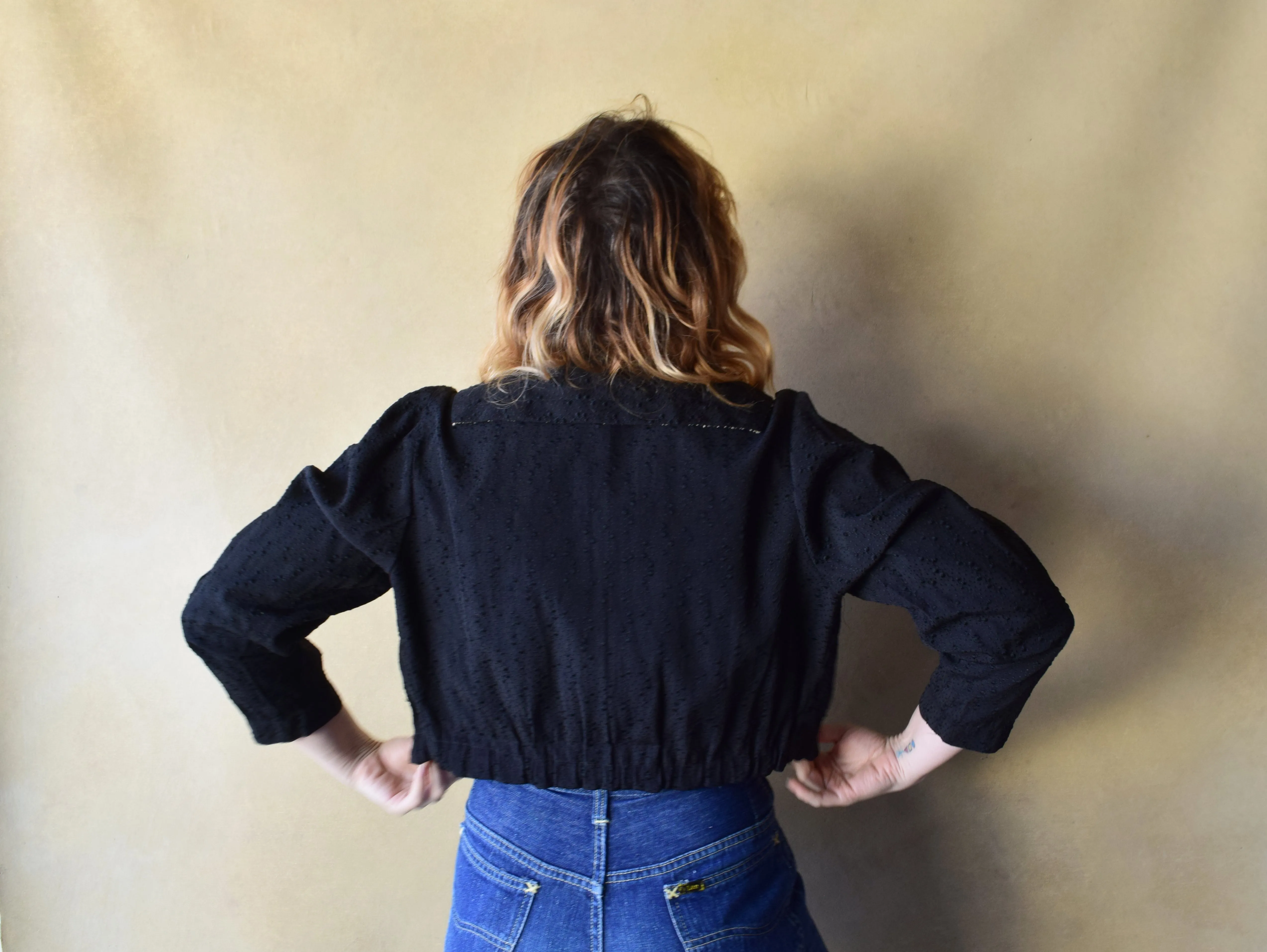 Antique bodice . 1910s top . size l to xl