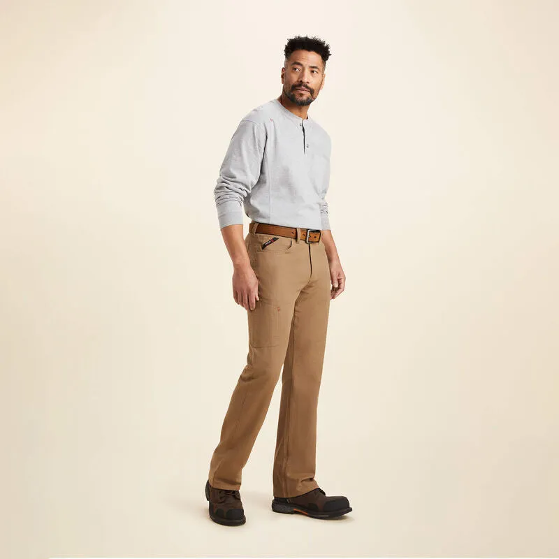 Ariat Men's Flame Resistant M4 Relaxed Crossfire Straight Pant Khaki - 10043152