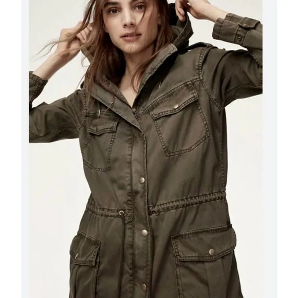ARITZIA Talula Trooper Jacket Utility Jacket Women XS Army Green Khaki Military