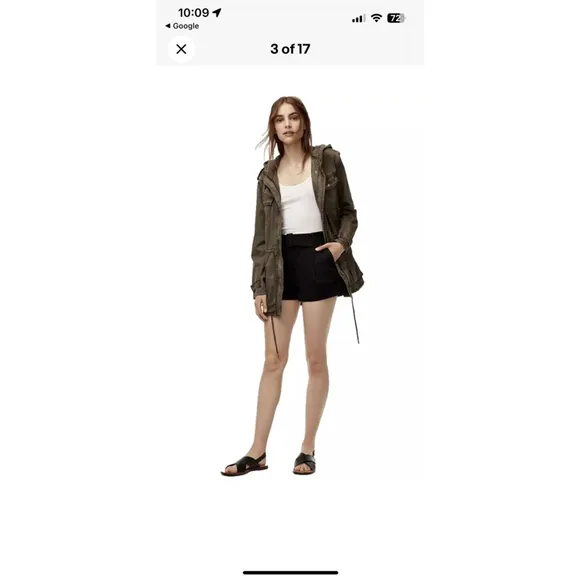 ARITZIA Talula Trooper Jacket Utility Jacket Women XS Army Green Khaki Military
